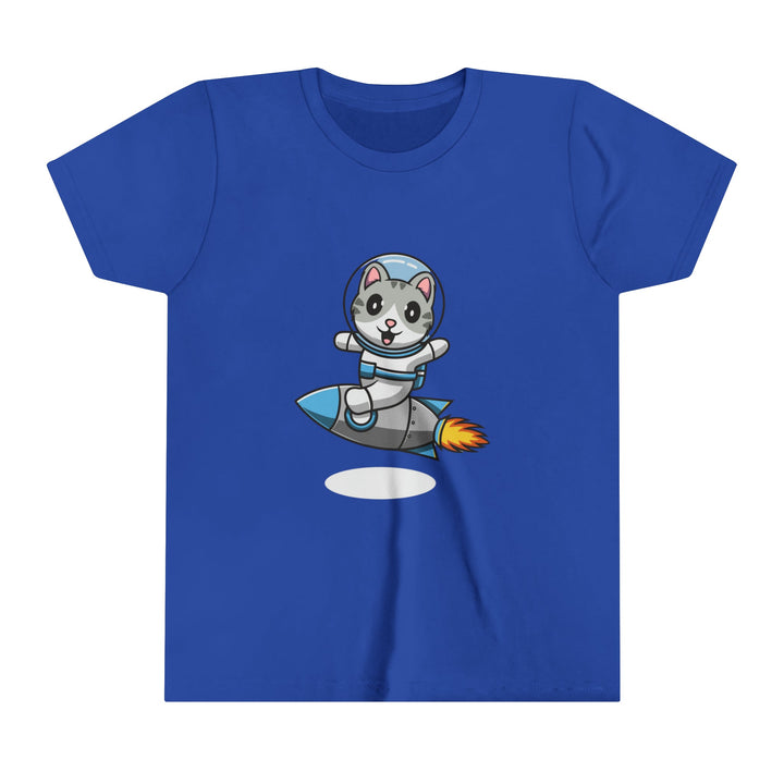 Rocket Kitty Youth Short Sleeve T-Shirt - Happy Little Kitty