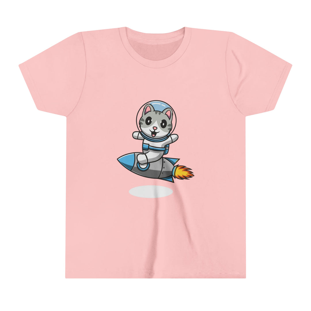 Rocket Kitty Youth Short Sleeve T-Shirt - Happy Little Kitty