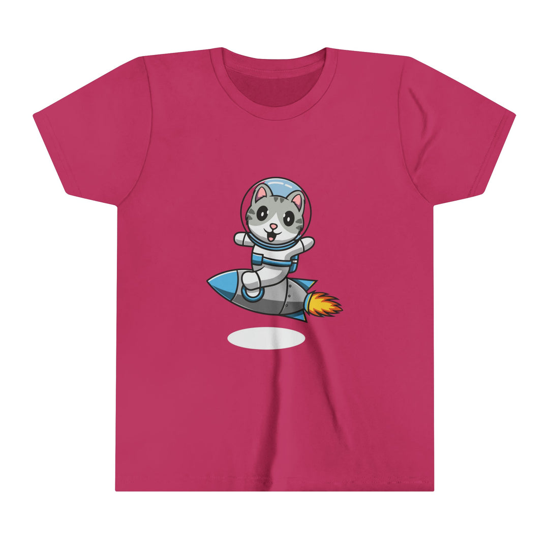 Rocket Kitty Youth Short Sleeve T-Shirt - Happy Little Kitty