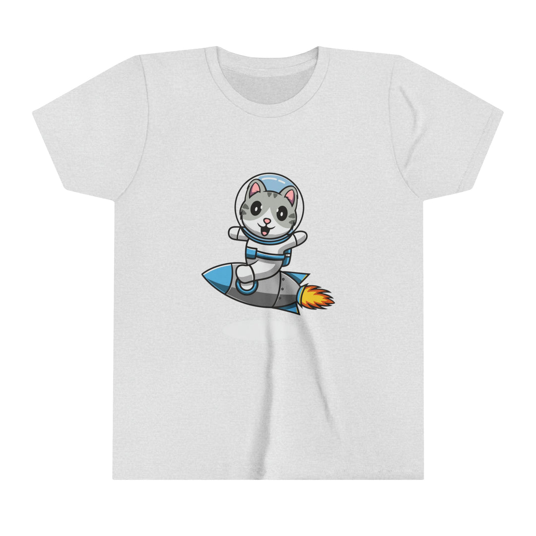 Rocket Kitty Youth Short Sleeve T-Shirt - Happy Little Kitty