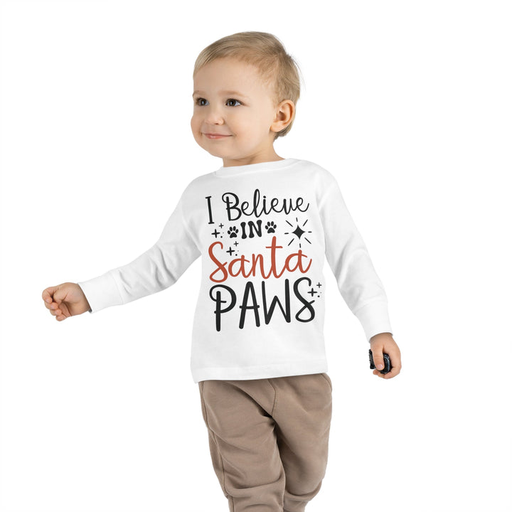 Santa Paws Toddler Long Sleeve Tee - Happy Little Kitty