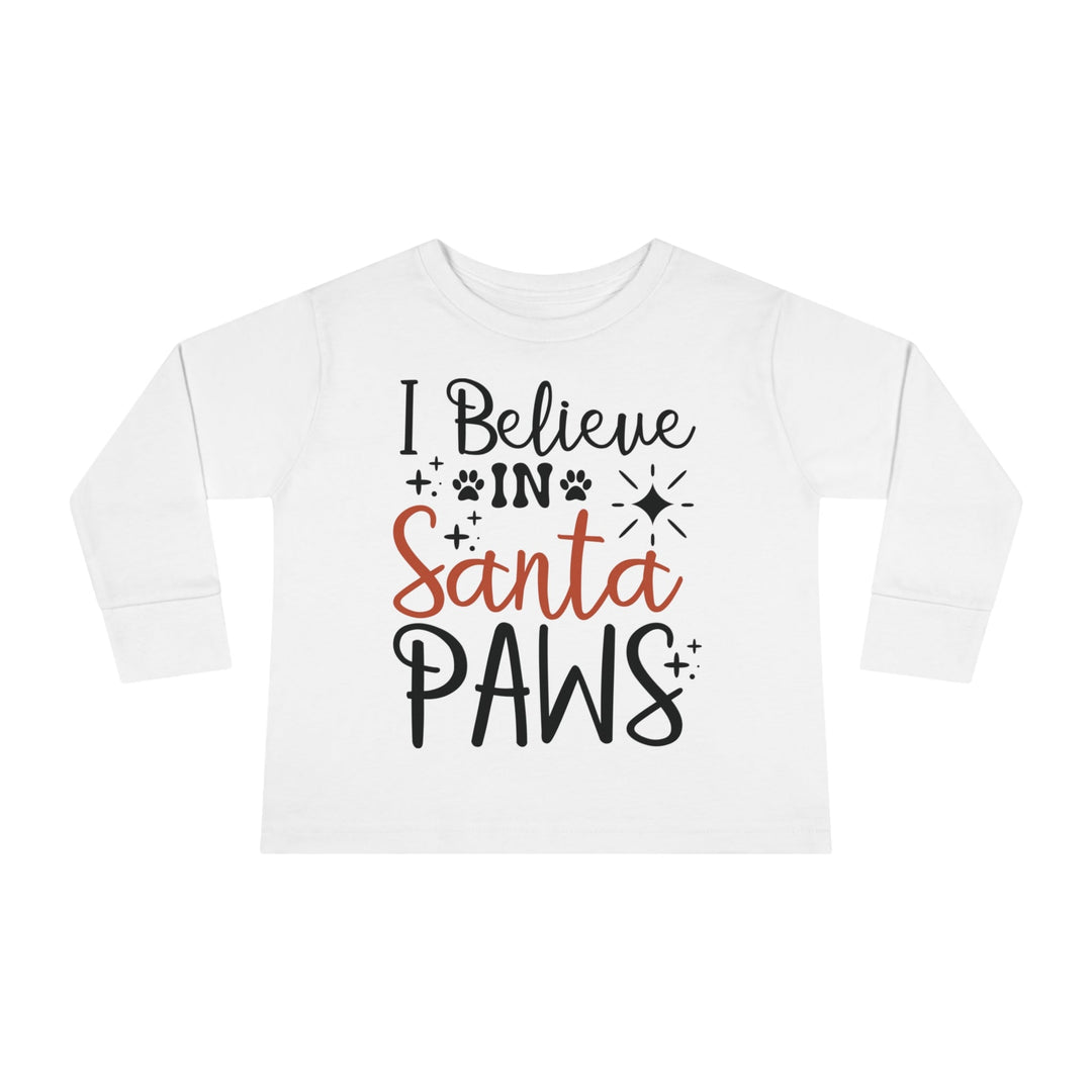 Santa Paws Toddler Long Sleeve Tee - Happy Little Kitty