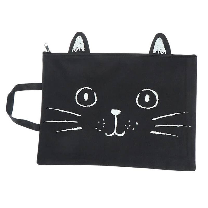 Smiling Cat File Organizer- Black - Happy Little Kitty