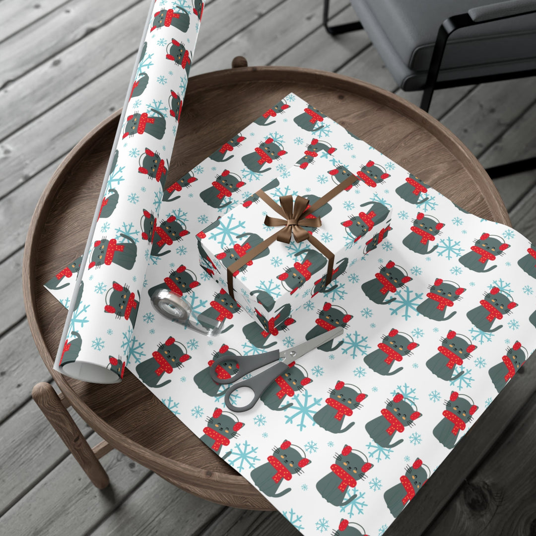 Snowflake Kitty Gift Wrap - Happy Little Kitty