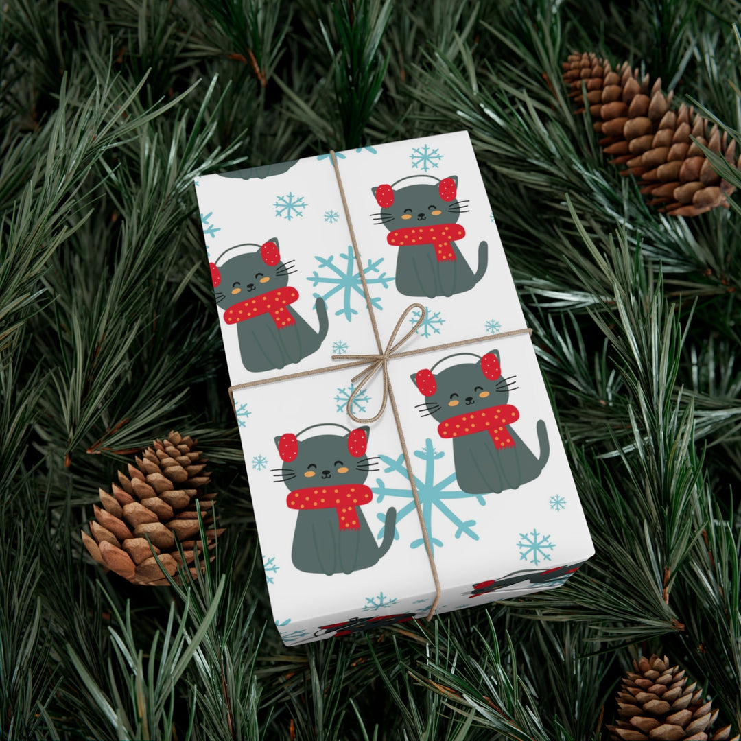 Snowflake Kitty Gift Wrap - Happy Little Kitty