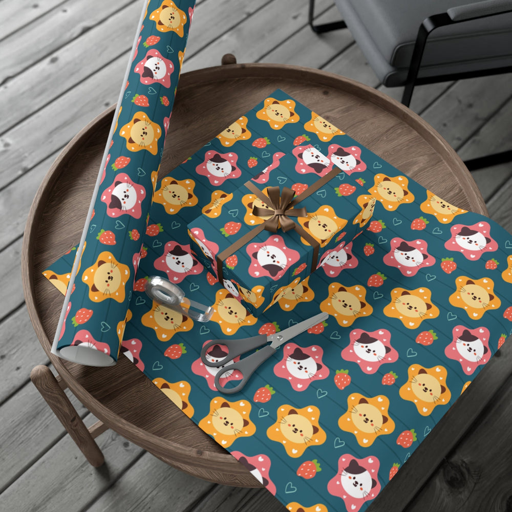 Star Cat Gift Wrap - Happy Little Kitty