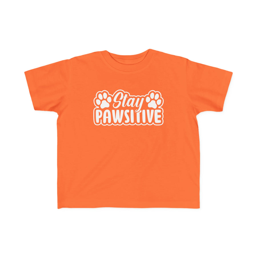Stay Pawsitive Toddler Tee - Happy Little Kitty