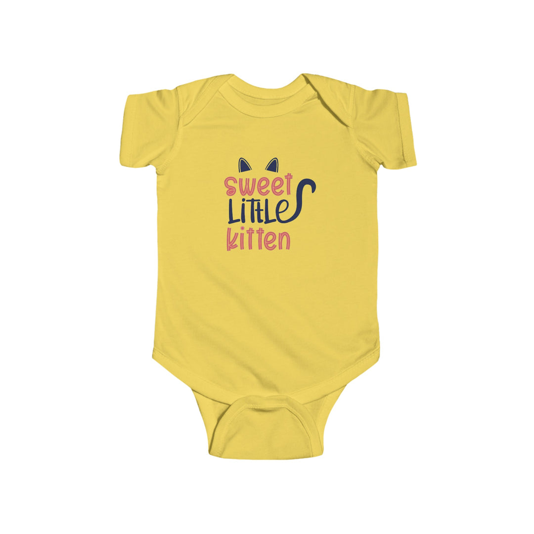 Sweet Little Kitten Infant Fine Jersey Bodysuit - Happy Little Kitty