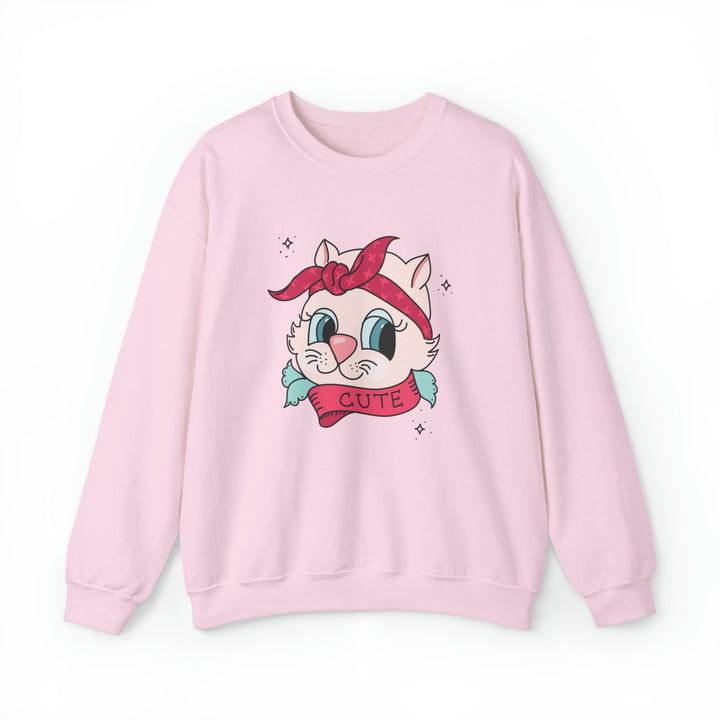 Tattoo Cat Crewneck Sweatshirt - Happy Little Kitty