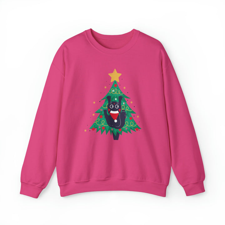 Tree Climbing Kitty Crewneck Sweatshirt - Happy Little Kitty