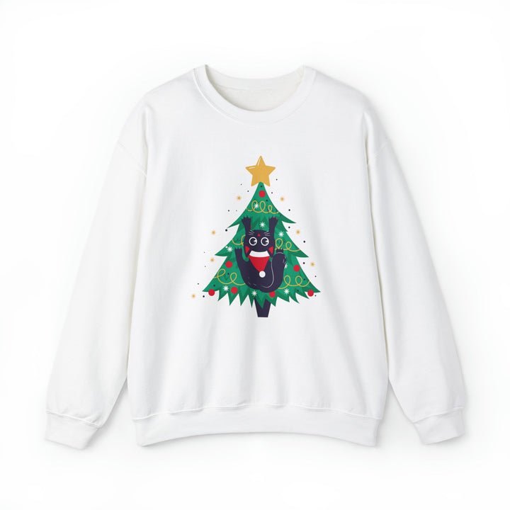 Tree Climbing Kitty Crewneck Sweatshirt - Happy Little Kitty