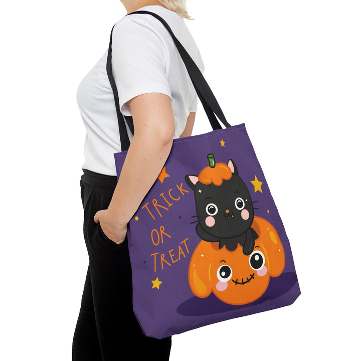 Trick or Treat Pumpkin Cat Tote Bag - Happy Little Kitty