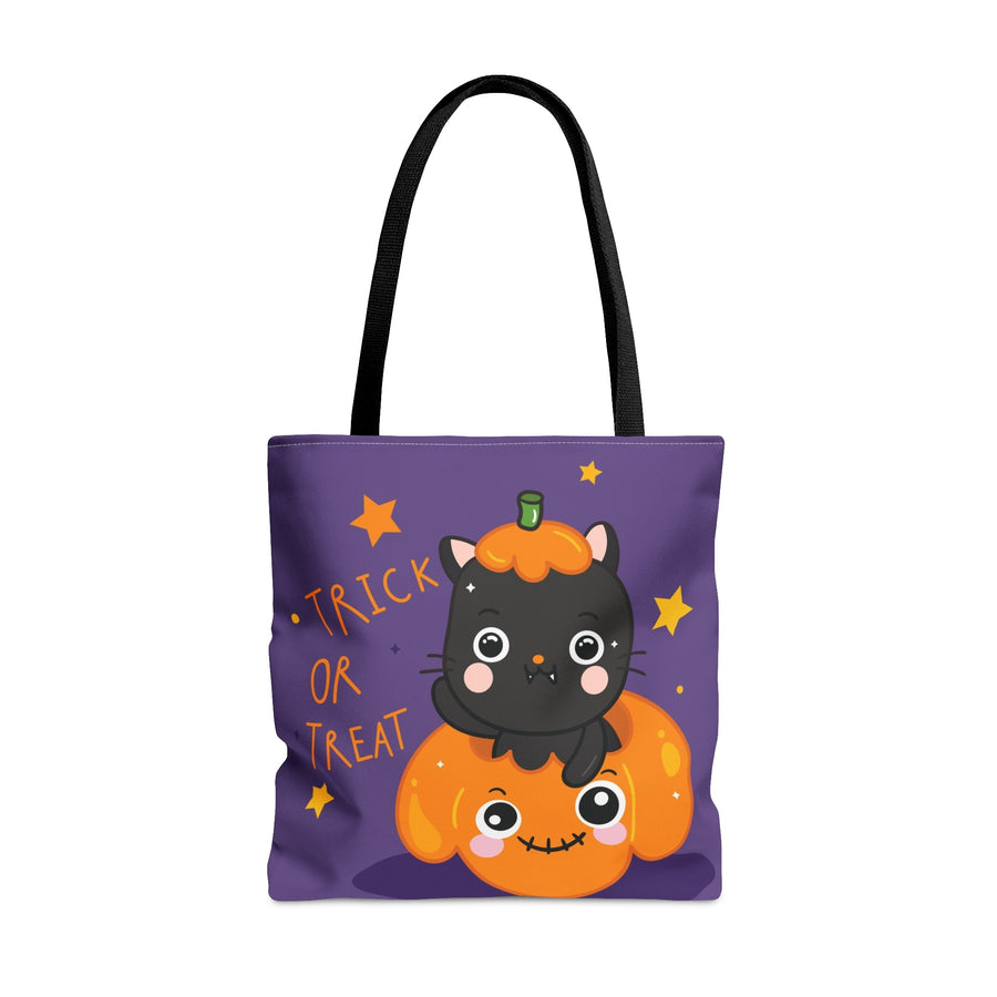 Trick or Treat Pumpkin Cat Tote Bag - Happy Little Kitty