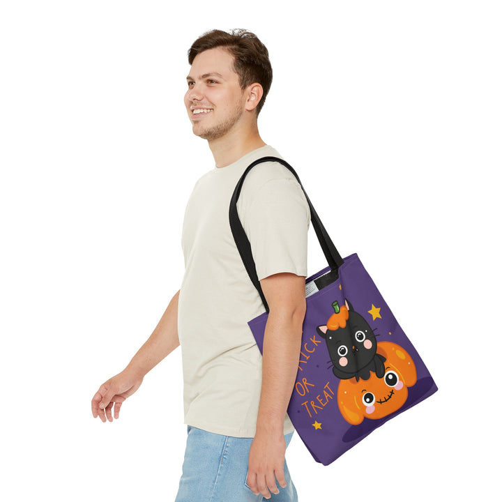 Trick or Treat Pumpkin Cat Tote Bag - Happy Little Kitty