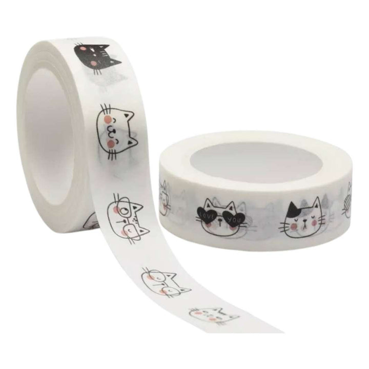 Washi Tape- Cat Heads - Happy Little Kitty