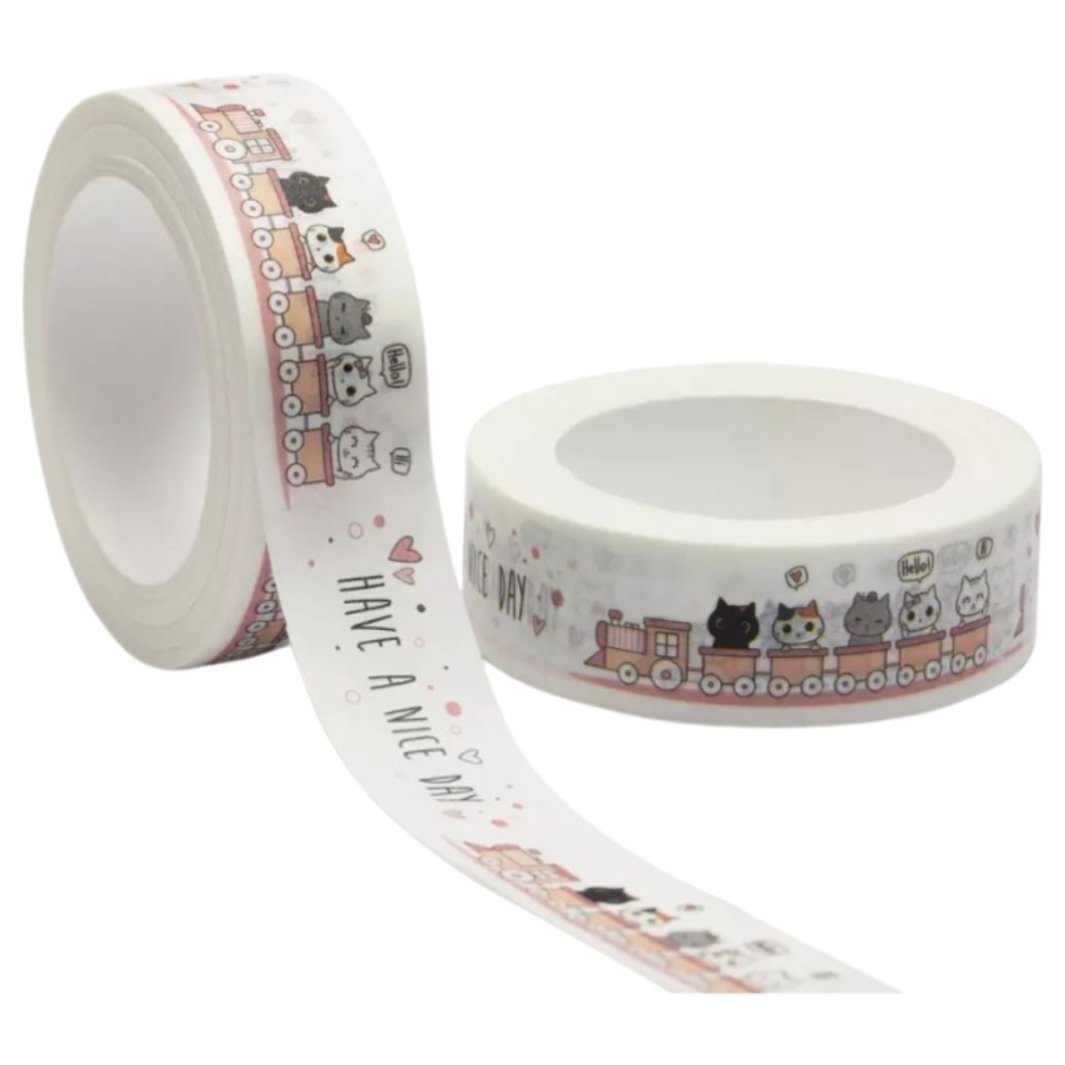 Washi Tape- Have A Nice Day - Happy Little Kitty